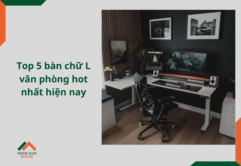 bàn làm việc chữ L văn phòng