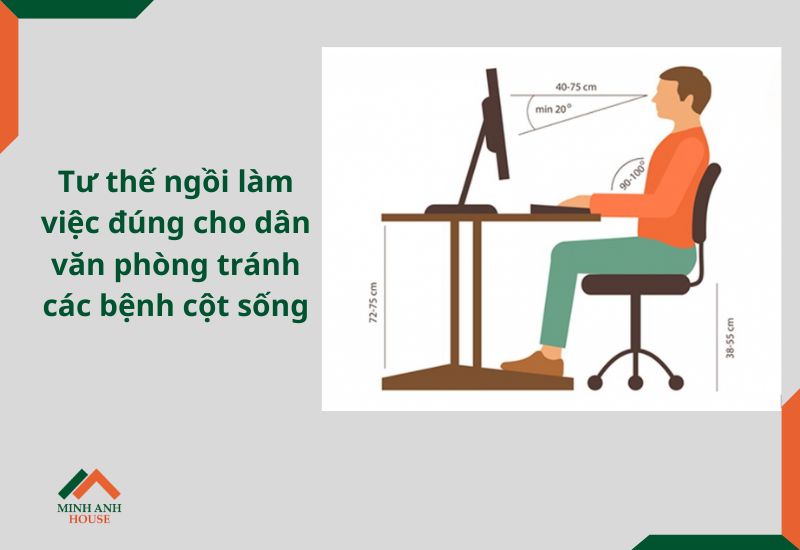 tư thế ngồi làm việc đúng chuẩn